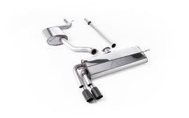 VW Golf MK7.5 1.5TSI Evo GT & R-Line - Resonated (Quieter) Cat Back Exhaust System with Carbon Trims  (GTD Twin Outlet Style)