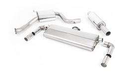 VW Golf MK7.5 GTI (Non Performance Pack/Non GPF) - Resonated (Quieter) Cat-Back Exhaust System with Burnt Titanium GT-100 Trims