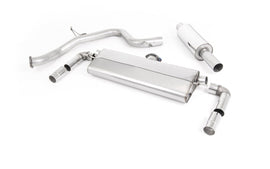 VW Golf MK7.5 GTI (TCR & Performance Pack - GPF Models) - Resonated (Quieter) Cat-Back Exhaust System with GT-100 Burnt Titanium Trims
