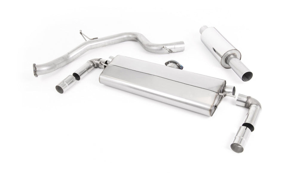 VW Golf MK7.5 GTI (TCR &amp; Performance Pack - GPF Models) - Resonated (Quieter) Cat-Back Exhaust System with JET-100 Carbon Trims