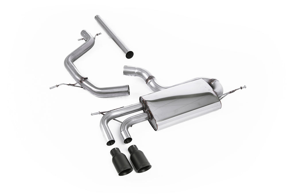VW Golf Mk5 2.0 TDI 140PS - Non-Resonated (Louder) Cat-Back Exhaust System with Cerakote Black Tips (For GTI Valance)