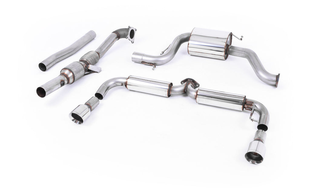 VW Golf Mk6 GTi Edition 35 - Resonated (Quieter) Turbo-Back Exhaust System with Hi-Flow Sports Catalyst &amp; Polished Trims