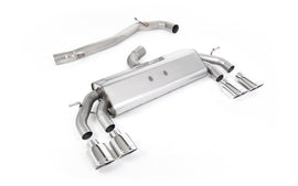 VW Golf R MK7.5 2.0 TSI 310ps (Non GPF Models & 76mm systems) - Non-Valved & Non-Resonated (Louder) Cat-Back Race Exhaust System with Polished Oval Tips