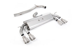 VW Golf R MK7.5 2.0 TSI 310ps (Non GPF Models & 76mm systems) - Non-Valved & Non-Resonated (louder) Cat-Back Race Exhaust System with Titanium GT-100 Round Tips