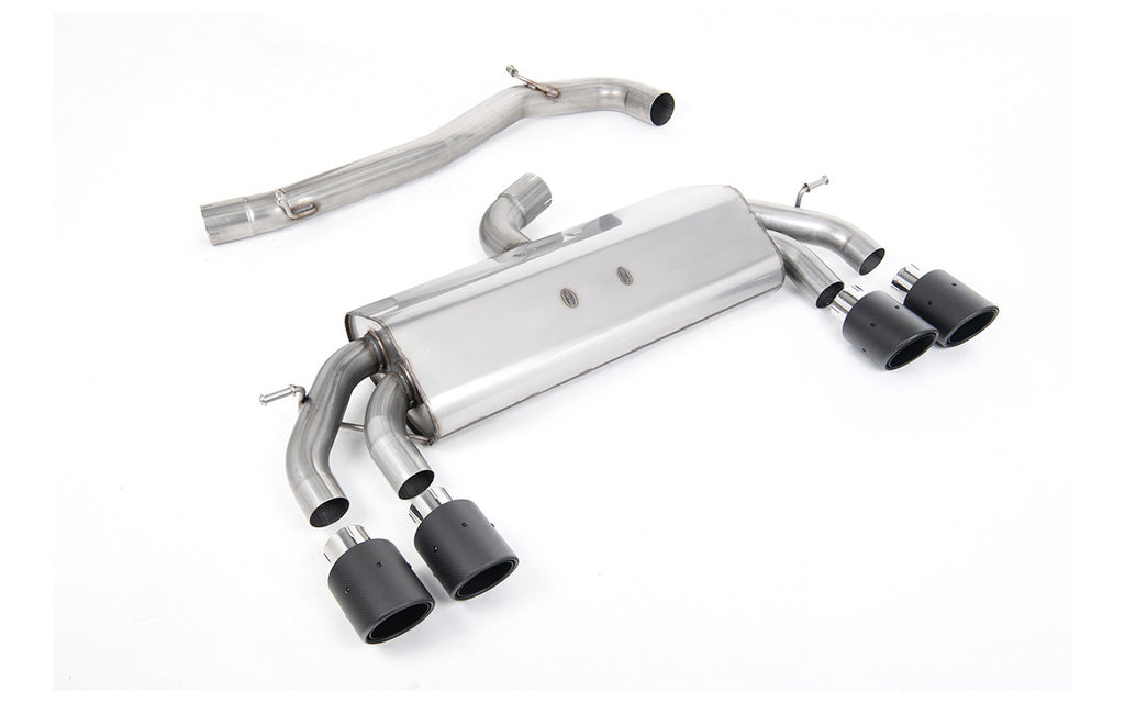 VW Golf R MK7.5 2.0 TSI 310ps (Non GPF Models &amp; 76mm systems) - Non-Valved &amp; Non-Resonated (Louder) Cat-Back Race Exhaust System with Carbon Jet-100 Round Tips