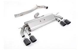 VW Golf R MK7.5 2.0 TSI 310ps (Non GPF Models & 76mm systems) - Non-Valved & Non-Resonated (Louder) Cat-Back Race Exhaust System with Carbon Jet-100 Round Tips