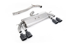 VW Golf R MK7.5 2.0 TSI 310ps (Non GPF Models & 76mm systems) - Non-Valved & Non-Resonated (Louder) Cat-Back Race Exhaust System with Cerakote Black Oval Tips