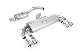 VW Golf R MK7.5 2.0 TSI 310ps (Non GPF Models & 76mm systems) - Non-Valved & Resonated (Quieter) Cat-Back Race Exhaust System with Polished GT-100 Round Tips