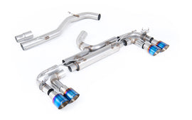 VW Golf R MK7 - 80mm Race Cat-back with GT-100 Burnt Titanium Trims (Non-Resonated - Loudest)