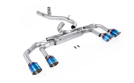 VW Golf R MK8/MK8.5 - 80mm Systems Non Valved with Burnt Titanium Tips (Race System - Loudest)