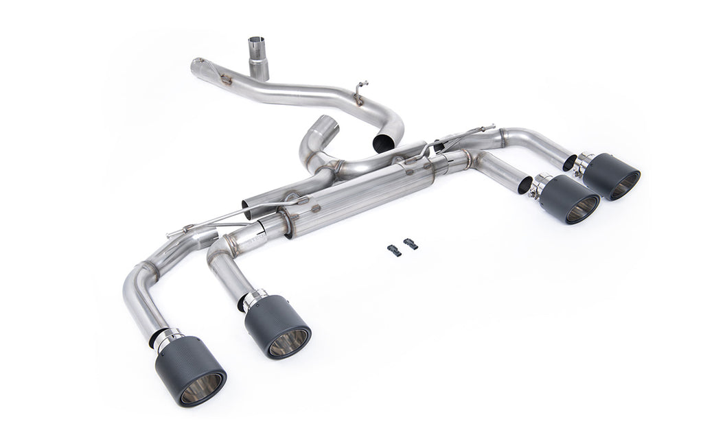 VW Golf R MK8/MK8.5 - 80mm Systems Non Valved with Carbon Tips (Race System - Loudest)