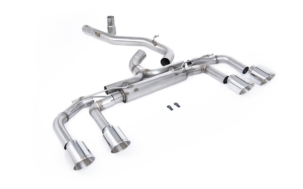 VW Golf R MK8/MK8.5 - 80mm Systems Non Valved with Polished Tips (Race System - Loudest)