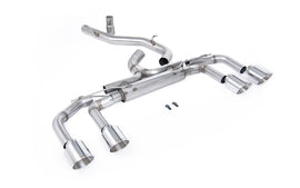 VW Golf R MK8/MK8.5 - 80mm Systems Non Valved with Polished Tips (Race System - Loudest)