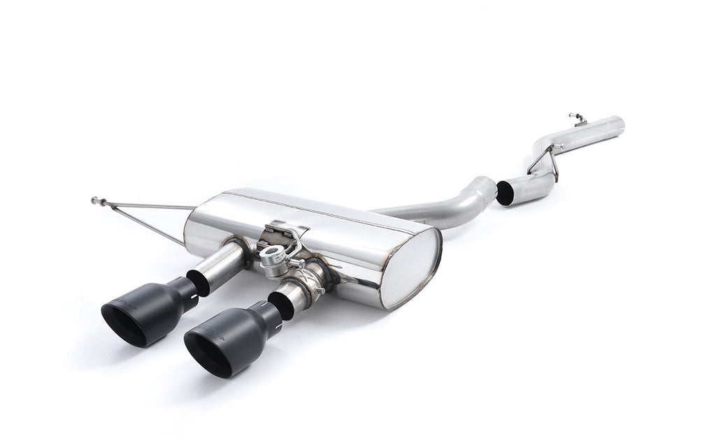 VW Golf R Mk6 - Non-Resonated (Louder) Cat-Back Exhaust System with Cerakote Black Trims