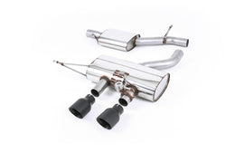 VW Golf R Mk6 - Resonated (Quieter) Cat-Back Exhaust System with Cerakote Black Trims