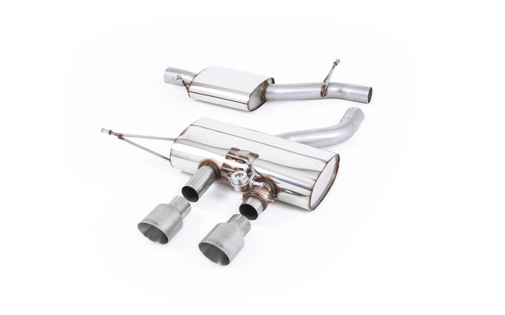 VW Golf R Mk6 - Resonated (Quieter) Cat-Back Exhaust System with Titanium Trims