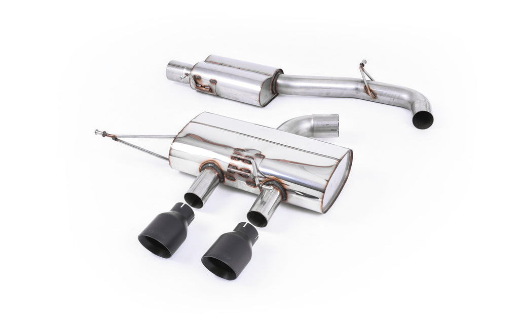 VW Golf R Mk6 - Resonated (Quieter) Cat-Back Race Exhaust System with Cerakote Black Tips