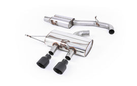 VW Golf R Mk6 - Resonated (Quieter) Cat-Back Race Exhaust System with Cerakote Black Tips