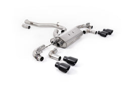 VW Golf R Mk7.5 - 80mm / 3.15 inch Valved Non Resonated (Louder) Race System with Cerakote Black GT-100 Round Tips
