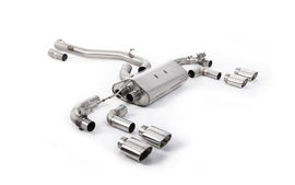 VW Golf R Mk7.5 - 80mm / 3.15 inch Valved Non Resonated (Louder) Race System with Polished Oval Trims