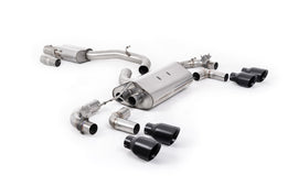 VW Golf R Mk7.5 - 80mm / 3.15 inch Valved Resonated (Quieter) Race System with Cerakote Black GT-100 Round Tips