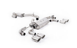 VW Golf R Mk7.5 - 80mm / 3.15 inch Valved Resonated (Quieter) Race System with Polished Oval Tips