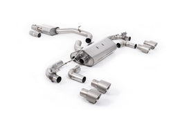 VW Golf R Mk7.5 - 80mm / 3.15 inch Valved Resonated (Quieter) Race System with Titanium GT-100 Round Tips