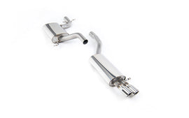 VW Jetta MK5 GLI 2.0T FSI - Resonated (Quieter) Cat-Back Exhaust System with Twin JET Trims