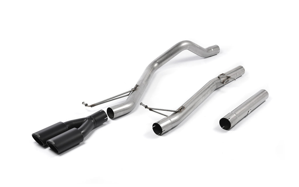 VW T5/T6 LWB - Non-Resonated (Louder) DPF-Back Exhaust System with Twin Black Oval Outlets