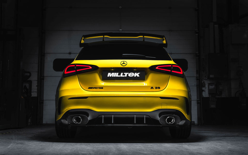 Mercedes A35 AMG W177 Hatch (GPF Models) - Valved Cat-Back Race Exhaust System with GPF Delete (Uses OE Trims)