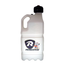 Load image into Gallery viewer, White fuel jug bottle with a logo on a white background