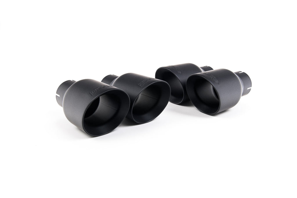Audi S4/S5 B9 Non Sport Diff models - Resonated (Quieter) Cat-Back Exhaust System with Cerakote Black Trims