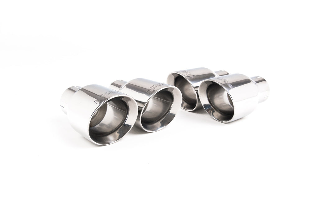 Audi S4/S5 B9 Non Sport Diff models - Non-Resonated (Louder) Cat-Back Exhaust System with Quad GT-100 Polished Trims