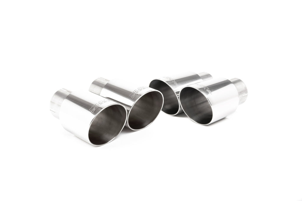 Audi S4/S5 B9 Non Sport Diff models - Non-Resonated (Louder) Cat-Back Exhaust System with Quad GT-90 Polished Trims