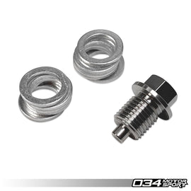 034Motorsport Billet Magnetic Oil Drain Plug Kit for Audi and VW metal oil pans