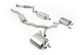 Audi A4 2.0 B9.5 Quattro - Resonated (Quieter) Cat-back - Fit to OE Outlets on Rear Diffuser (No Tips)