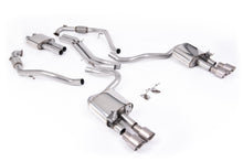Load image into Gallery viewer, Audi S5 B9 Sport Diff models with Brace Bars (LHD) - Resonated Cat-Back with Quad Brushed Titanium Trims