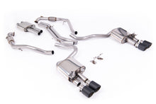 Load image into Gallery viewer, Audi S5 B9 Sport Diff models with Brace Bars (LHD) - Resonated Cat-Back with Quad Carbon Trims
