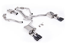 Load image into Gallery viewer, Audi S5 B9 Sport Diff models with Brace Bars (LHD) - Resonated Cat-Back with Quad Black Oval Trims