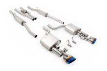 Load image into Gallery viewer, Audi RS4 B7 - V2 Valved Cat-Back with Active H Pipe and Burnt/Blue Titanium Ovals
