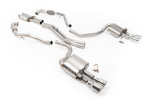 Load image into Gallery viewer, Audi S4/S5 B9 Sport Diff without Brace Bars - Resonated (Quieter) Cat-Back Exhaust System with Quad GT-100 Polished Trims