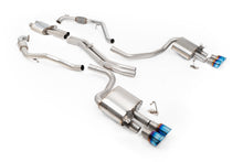 Load image into Gallery viewer, Audi S4/S5 B9 Sport Diff without Brace Bars - Resonated (Quieter) Cat-Back Exhaust System with Quad GT-100 Burnt Titanium Trims