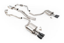 Load image into Gallery viewer, Audi S4/S5 B9 Sport Diff without Brace Bars - Resonated (Quieter) Cat-Back Exhaust System with Quad Cerakote Black Oval Trims