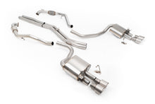 Load image into Gallery viewer, Audi S4/S5 B9 Sport Diff without Brace Bars - Non-Resonated (Louder) Cat-Back Exhaust System with Quad GT-100 Titanium Trims