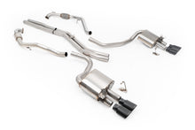 Load image into Gallery viewer, Audi S4/S5 B9 Sport Diff without Brace Bars - Non-Resonated (Louder) Cat-Back Exhaust System with Quad Cerakote Black Oval Trims