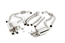 Load image into Gallery viewer, Audi S5 B9 Coupe/Cabriolet Non Sport Diff models - Non-Resonated (Louder) Cat-Back Exhaust System with Quad GT-100 Black Trims