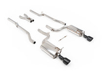 Load image into Gallery viewer, Audi S4 B6 - Non-Resonated (Louder) Cat-Back Exhaust System with Jet-100 Cerakote Black Trims