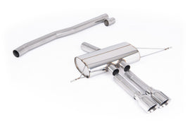 F66 Mini Cooper S Non-Resonated (louder) OPF/GPF Back System for Milltek Design Diffuser only with Polished Tips