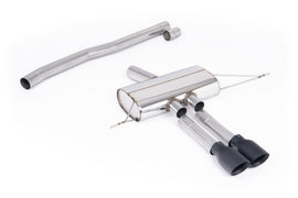 F66 Mini Cooper S Non-Resonated (louder) OPF/GPF Back System for Milltek Design Diffuser only with Cerakote Black Tips