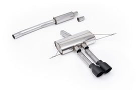 Mini Cooper S F66 - Resonated OPF/GPF Back System for Sport Diffuser only with Cerakote Black Tips